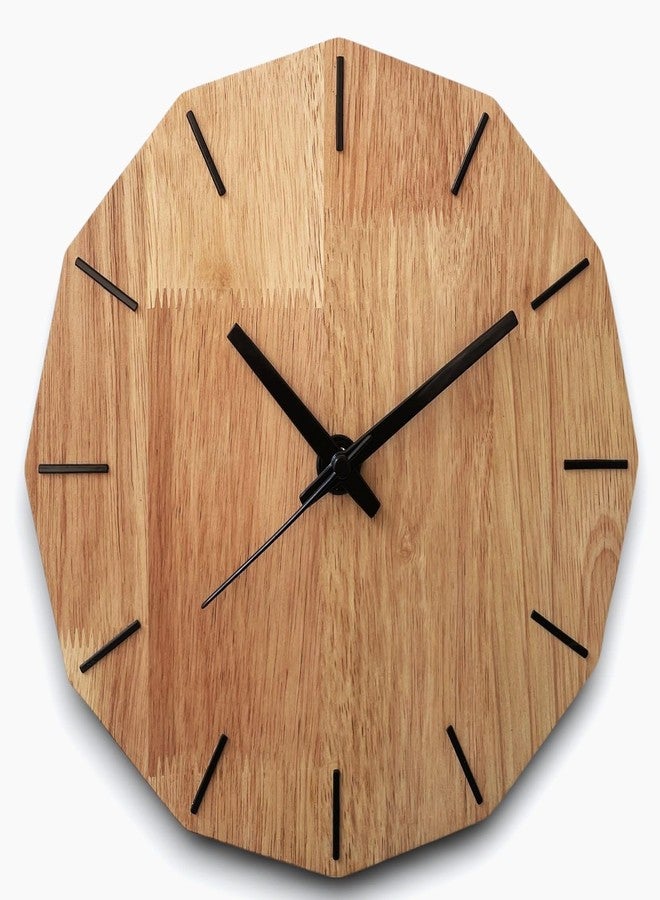 Space WeDecor (Edge Time Wall Clock | Minimalist & Geometric Design | 12-Sided Dodecagon Shape | 11-Inch Premium Rubberwood | Silent Sweep Movement - Image 3